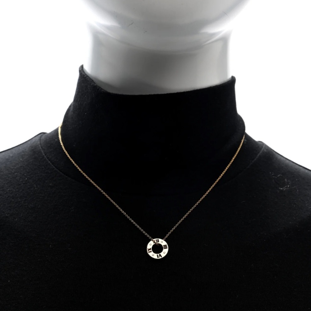 Tiffany 18K Rose Gold Diamond Atlas Pierced Pendant Necklace